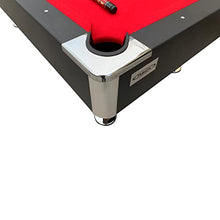 RACK Draco 7-Foot Tournament Pool Table Red Felt Black Body