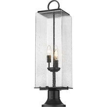 SANA 3 Light Outdoor PIER Mounted Fixture, Black and SEEDY
