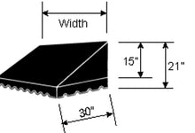 Easyawn Door and Window Sunbrella Canvas Awning / 5 Colors and 3 Sizes/Classic Awning (Navy 4 feet Wide)