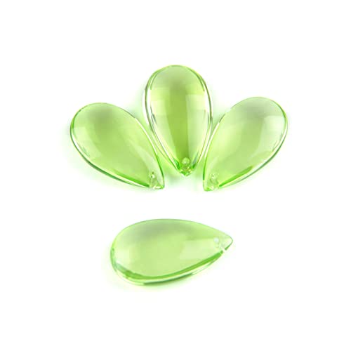 38mm/50mm Green Water Drop Prisms for Lighting Crystal Chandelier Suncatcher Ornament Lighting Lamp Hanging Decoration,50mm 100pcs
