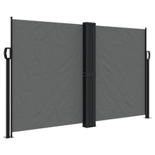 HFXHIJXQ Retractable Side Awning Anthracite Polyester Privacy Screen 472.4 x 472.4 x 55.1 in Outdoor Sun Shade for Patio Garden Balcony Terrace