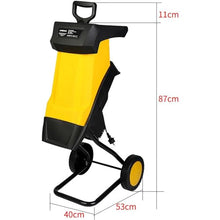 IMOSEI Electric Garden Chipper, 2500W Wood Chipper, High Power Motor, 40mm Chip Width, with 30M Power Cord and 50L Collection Bag, Suitable for Lawn and Garden
