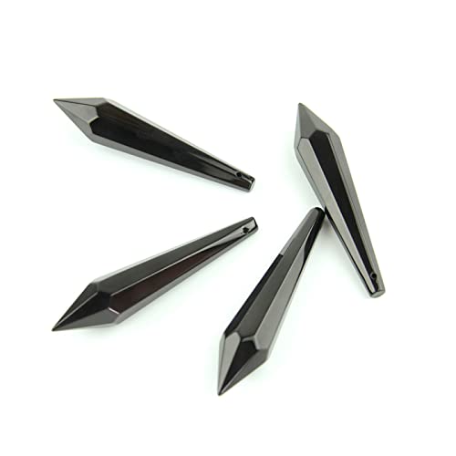 38mm/63mm/76mm Black K9 Crystal Chandelier Pendants Prisms Cut & Faceted Glass Drops for Cake Topper Decoration,76mm,200pcs