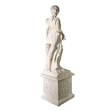 Design Toscano Summer Woman of the Four Seasons Garden Statue with Plinth 87 inch Ancient Ivory