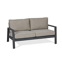 Real Flame Aegean Outdoor Loveseat with Cushions, Two-seat Couch with Aluminum Frame - Weather & Sun Resistant, Rustproof