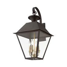 Livex Wentworth 4-Light Extra Large Outdoor Wall Lantern Bronze/Antique Brass