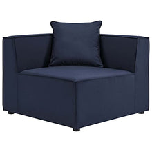 Lounge Sectional Sofa Set, Fabric, Blue Navy, Modern, Outdoor Patio Balcony Cafe Bistro Garden Hotel