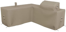 Covers & all Outdoor Kitchen Island Cover, Customize Left Right & Straight Shapes,12 Oz Waterproof UV & Weather Resistant Patio BBQ Grill Island protector with Handles Air Vents (Beige)