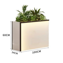 YUHUAWF Garden Bench Flower Box Landscape Bed Planting Trough Planter Box with Bench