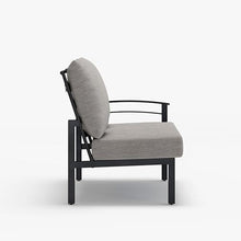 Winston Stanford Cushion Outdoor Loveseat with Left Arm Textured Pewter