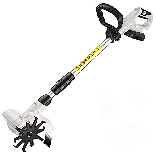 Tiller Garden Rotary Mini Cultivator Machine Cordless Garden Power Tool Portable Cultivator Soil Ripper Grass Trimmer for Gardens Vegetable Fields