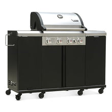 Brand-Man 4-Burner Gas Outdoor Kitchen Grill Island with Side Burner