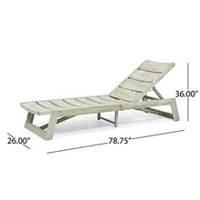 Great Deal Furniture GDFStudio Outdoor Acacia Wood Chaise Lounge Set of 4 Light Gray Wash, Gray Metal
