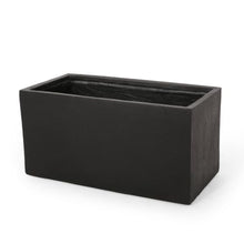 Hassyee Large Rectangle MGO Planter with Lightweight Concrete Structure for Backyard, Poolside, Lawn, Outdoor Flower Box with Drainage Hole for Growing Flowers, Plants, Herbs