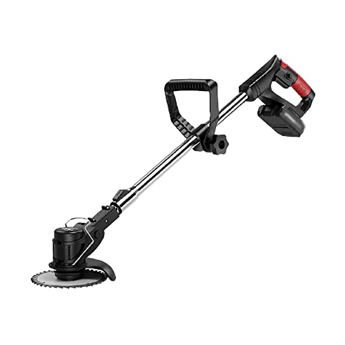 String Trimmer Electric Lawn Mower Small Household Lawn Mower The Best Assistant for Gardens and Farms with Plastic Blade Lithium Battery Fast Charger (88TV Battery*2)