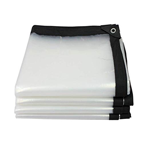FOGUO Small Tarp Waterproof Heavy Duty 39x49Ft, Tarpaulin Cover Waterproof, Clear Tarp with Grommets, with Eyelets, Rain Snow Dust Wind-Proof, for Garden Furniture Cars
