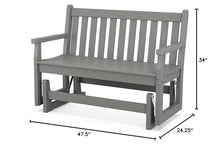 POLYWOOD® Traditional Garden Glider, Slate Grey