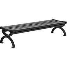 Global Industrial Outdoor 6' Aluminum Park Bench, 68" L x 17" W x 16-1/2"H