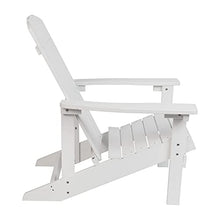 Merrick Lane Ayala Adirondack Chairs & Fire Pit - 4 Pack White Poly Resin Chairs with Black Star and Moon Fire Pit
