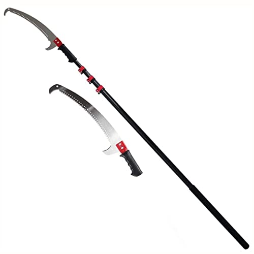Telescopic Pole Saw Extendable Landscaping Pole Saw Adjustable Pruning Saws, for Pruning and Trimming Branches and Leaves 3.6m/12ft