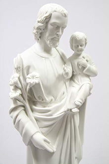 Vittoria Collection 32" Saint Joseph with Jesus Baby Holy Child Catholic Statue Sculpture Religious Indoor Outdoor Garden Made in Italy