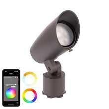 WAC Lighting LED 12V Colorscaping Smart App Controllable Landscape Lighting with RGBWW Color Changing and Tunable White Grand Accent 24W Spot Light with Adjustable Beam Angle in Bronze