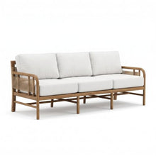 Hives & Honey Westwood Outdoor Sofa, 88" Grade-A Teak Patio Couch, White