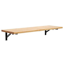 Balcony Bar Table, Out/Indoor Folding Hanging Table Balcony Railing Table Wall-Mounted Side Deck Tables Aluminum Alloy Hanging Modern Household Bar Tables, Height Adjusted (Wood Color 100 * 30Cm)