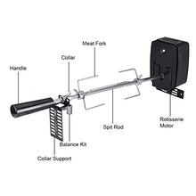 JYXYXSCP Grill Rotisserie Kit,Outdoor Camping Electric BBQ Barbecue Kit,Stainless Steel Spit Rod Meat Forks Accessories for Picnic