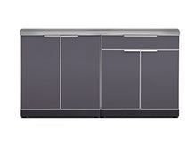 NewAge Products Classic Series 3PC Aluminum Slate Gray Modular Outdoor Kitchen Set - 24" D x 64" W x 35.5" H