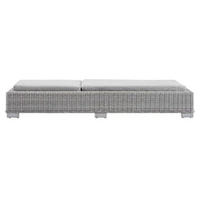 Modway Conway Sunbrella Outdoor Patio Wicker Rattan Chaise Lounge Light Gray
