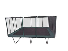 Galactic Xtreme Rectangle Gymnastic Trampoline with Safety Net Black and Green