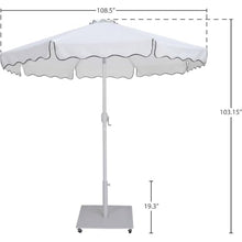 OROTLECT Amalfi Fabric With Piping/Aluminum Patio Umbrella With Base Sets