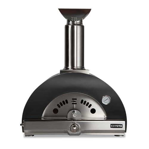 Coyote Outdoor Living 30" Matte Black Hybrid Pizza Oven in NG