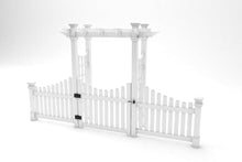 Vita Fairfield Deluxe Arbor with Cottage Gate & Wings