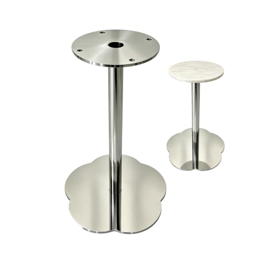 Flower‑Shape Stainless Steel Pedestal Table Base, DIY Single Leg Stand