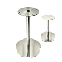 Flower‑Shape Stainless Steel Pedestal Table Base, DIY Single Leg Stand