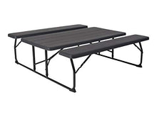 Flash Furniture Picnic Table with Benches, 4.5-Foot, Charcoal
