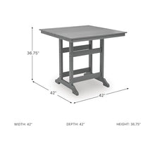 Signature Design by Ashley 1-Piece Outdoor Counter Height Table, Gray