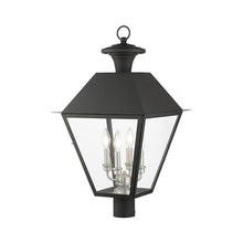 Livex Wentworth Collection 4 Light Outdoor Post Top Lantern Black
