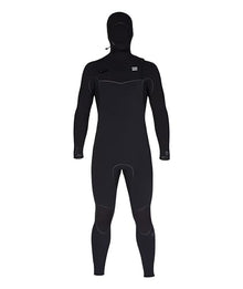 Billabong Mens 6/5mm Furnace Hooded Chest Zip Fullsuit Wetsuits Black 23 Large