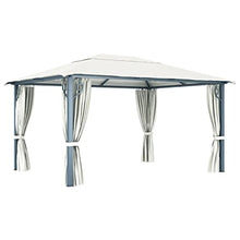 HKTMGDNG 13x10 ft Gazebo with Curtains Cream Aluminum Pavilion