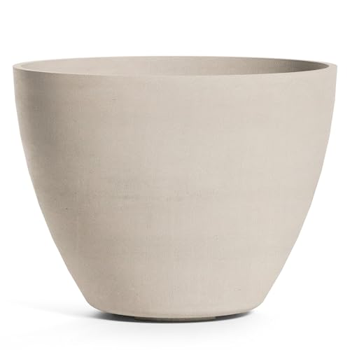COSAPOTS Lupo Tapered Indoor/Outdoor Planter, 24x18in Sand Stone
