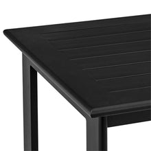 Armen Living Orlando Outdoor Patio 5-Piece Aluminum Bar Set Black
