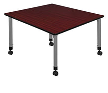 Romig Kee 48" Adjustable Mobile Classroom Table Mahogany/Grey