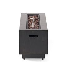 Christopher Knight Home Wellington Outdoor 50,000 BTU Rectangular Fire Pit (No Tank Holder) - Brushed Brown