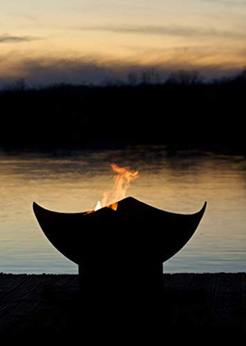 Fire Pit Art Manta Ray-FPA-MLS120-NG Fire Pit NG, Metal