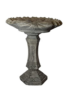 Solid Rock Stoneworks Fanciful Birdbath- 26" h x 22" w x 20" d- Pre-Aged