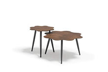 Whiteline Modern Outdoor Living ST1730L Flora Large or Small Side Table, Flower Shape Top, Brown