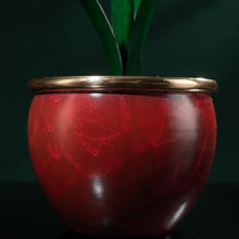Huuhhxkk Elegant Copper Orchid Bonsai Sculpture (10.4" x 7.9" x 13")